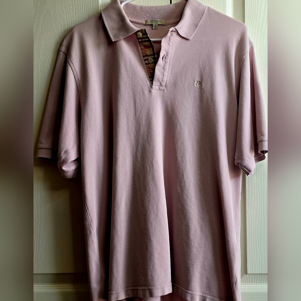 Burberry London L Men's Light Pink Polo Shirt